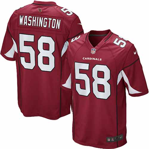 Youth Elite Daryl Washington Nike Jersey Red Home - #58 NFL Arizona Cardinals